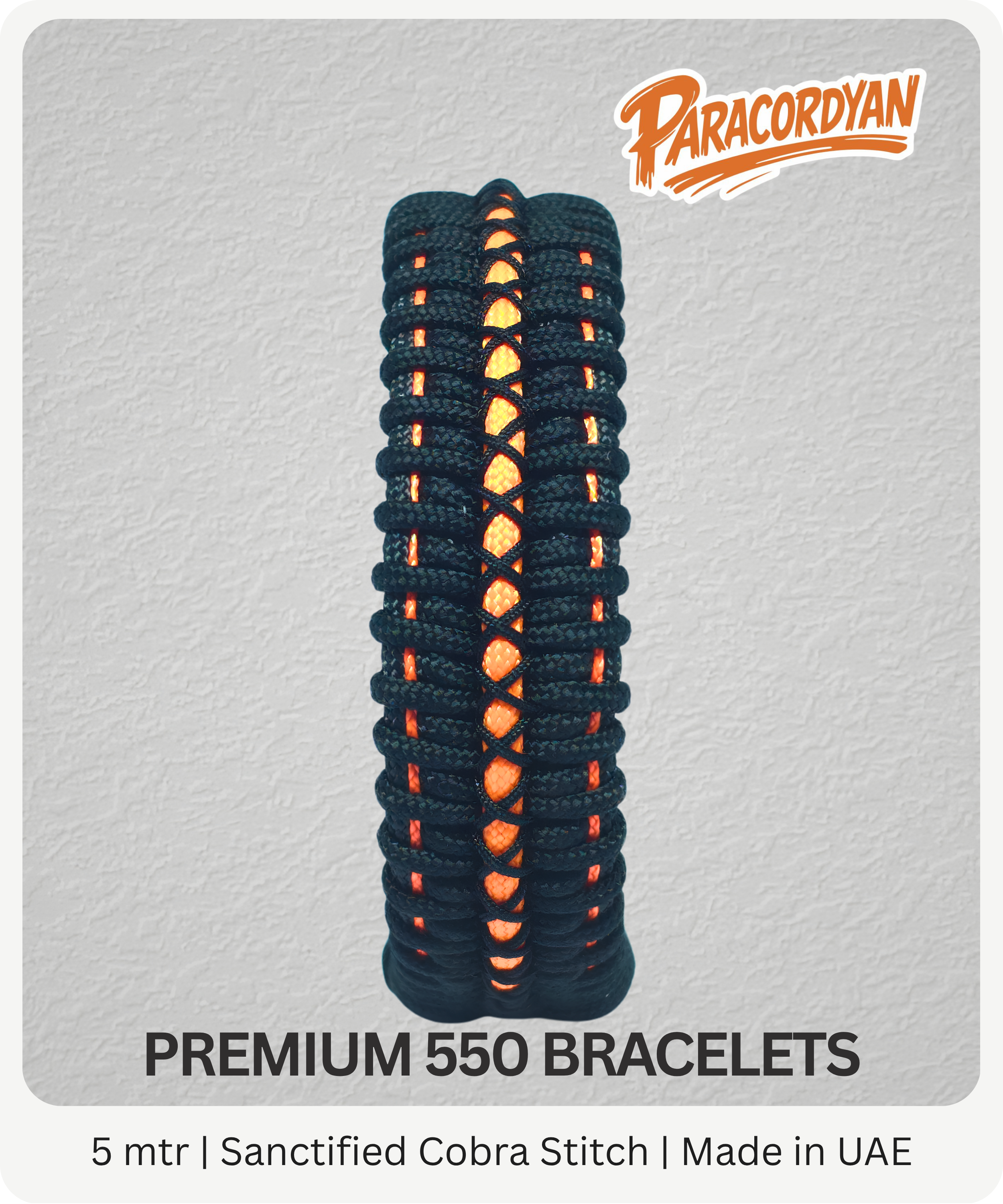 Sanctified Cobra Stitch – Premium 550 Paracord Bracelet